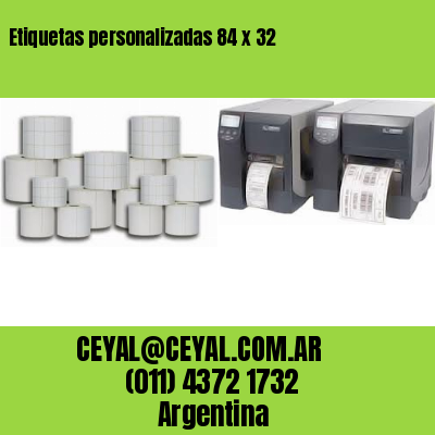 Etiquetas personalizadas 84 x 32