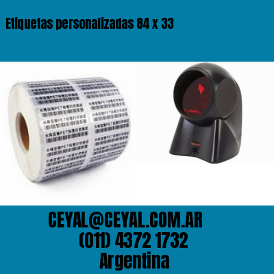 Etiquetas personalizadas 84 x 33