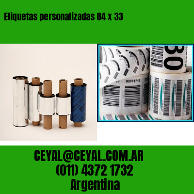 Etiquetas personalizadas 84 x 33