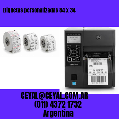 Etiquetas personalizadas 84 x 34