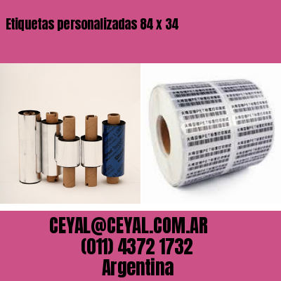 Etiquetas personalizadas 84 x 34