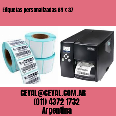Etiquetas personalizadas 84 x 37