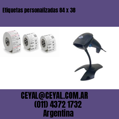Etiquetas personalizadas 84 x 38