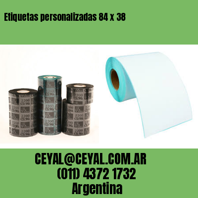 Etiquetas personalizadas 84 x 38