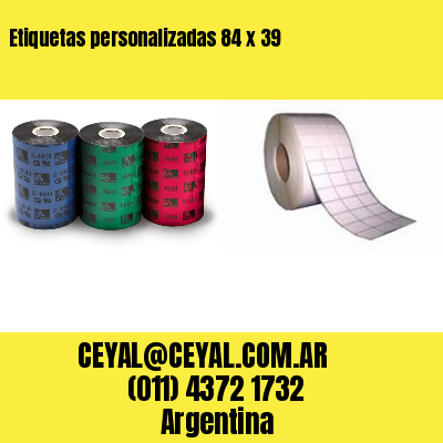 Etiquetas personalizadas 84 x 39