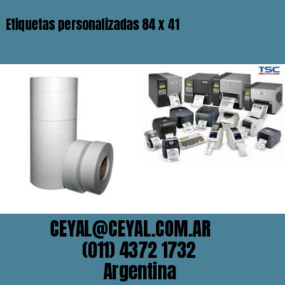 Etiquetas personalizadas 84 x 41