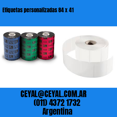 Etiquetas personalizadas 84 x 41