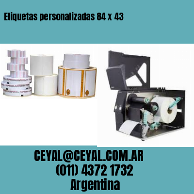 Etiquetas personalizadas 84 x 43