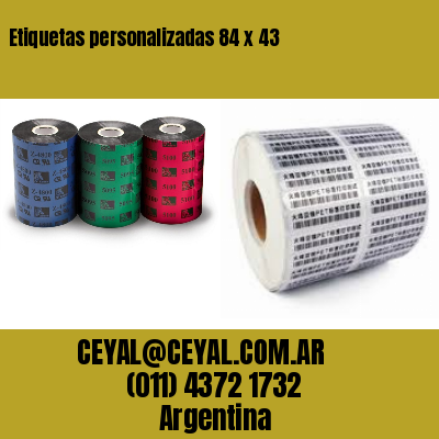 Etiquetas personalizadas 84 x 43