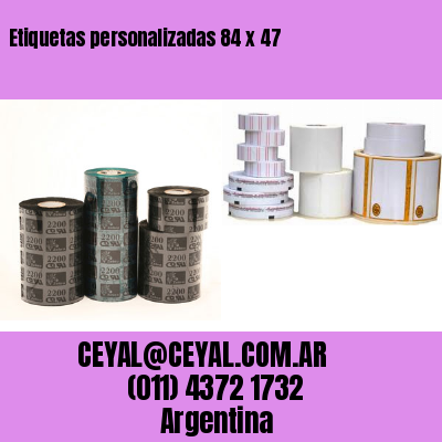 Etiquetas personalizadas 84 x 47