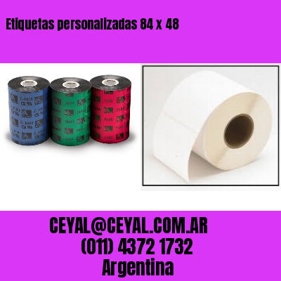 Etiquetas personalizadas 84 x 48