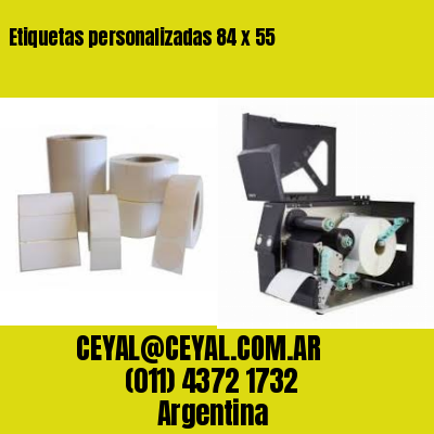 Etiquetas personalizadas 84 x 55