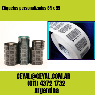 Etiquetas personalizadas 84 x 55