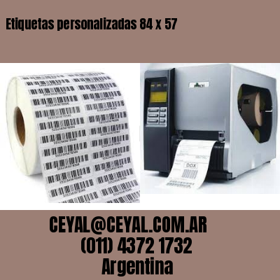 Etiquetas personalizadas 84 x 57