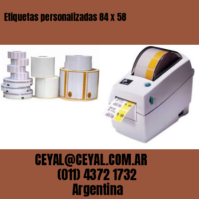Etiquetas personalizadas 84 x 58