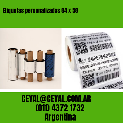 Etiquetas personalizadas 84 x 58