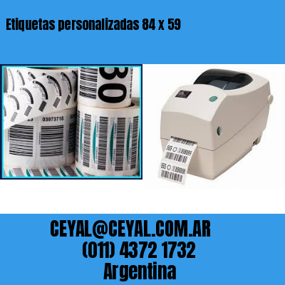 Etiquetas personalizadas 84 x 59