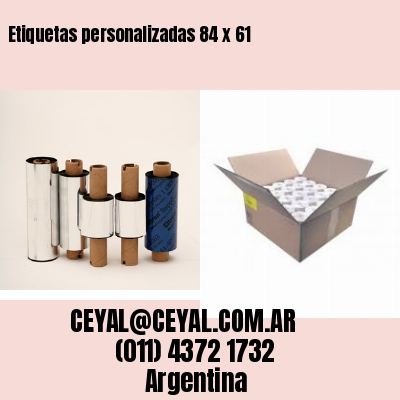 Etiquetas personalizadas 84 x 61