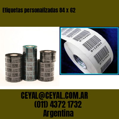 Etiquetas personalizadas 84 x 62