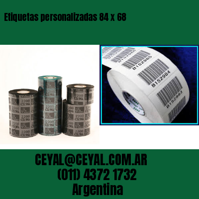 Etiquetas personalizadas 84 x 68