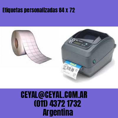 Etiquetas personalizadas 84 x 72