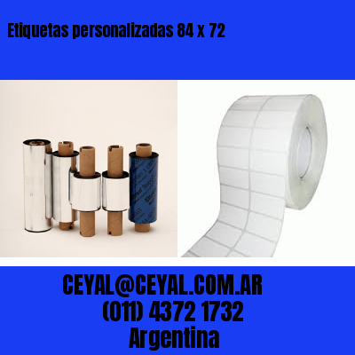 Etiquetas personalizadas 84 x 72
