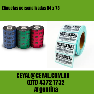 Etiquetas personalizadas 84 x 73