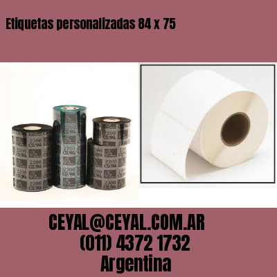 Etiquetas personalizadas 84 x 75
