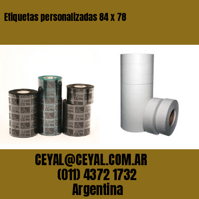 Etiquetas personalizadas 84 x 78