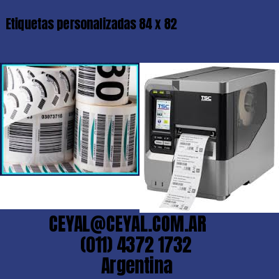 Etiquetas personalizadas 84 x 82