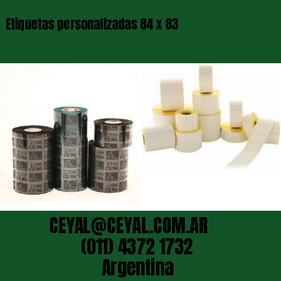 Etiquetas personalizadas 84 x 83
