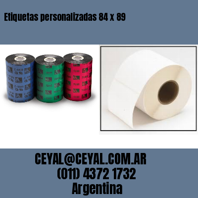 Etiquetas personalizadas 84 x 89