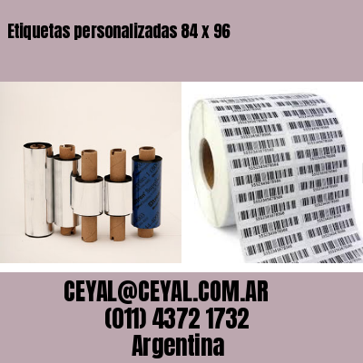 Etiquetas personalizadas 84 x 96