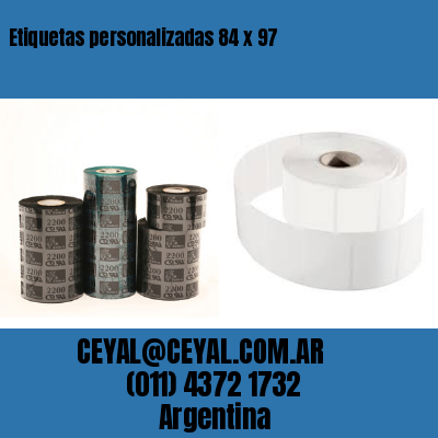 Etiquetas personalizadas 84 x 97