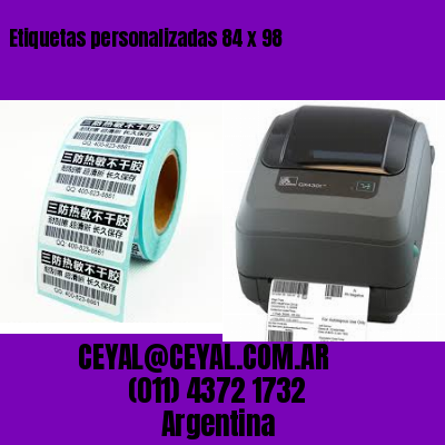 Etiquetas personalizadas 84 x 98