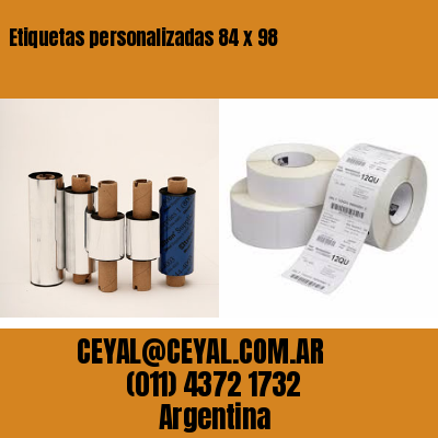Etiquetas personalizadas 84 x 98