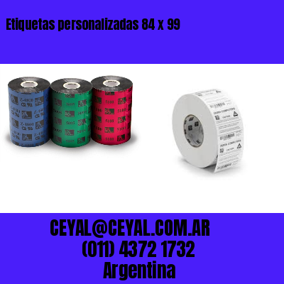 Etiquetas personalizadas 84 x 99