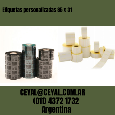 Etiquetas personalizadas 85 x 31
