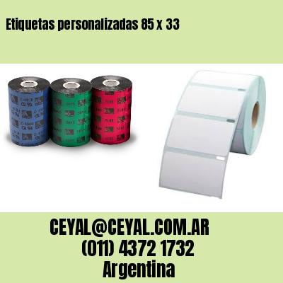 Etiquetas personalizadas 85 x 33