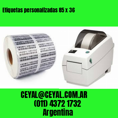 Etiquetas personalizadas 85 x 36