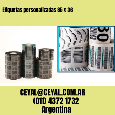Etiquetas personalizadas 85 x 36