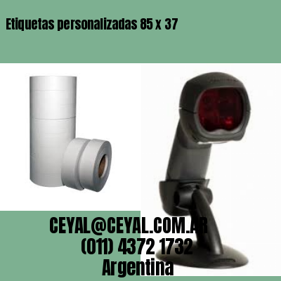 Etiquetas personalizadas 85 x 37