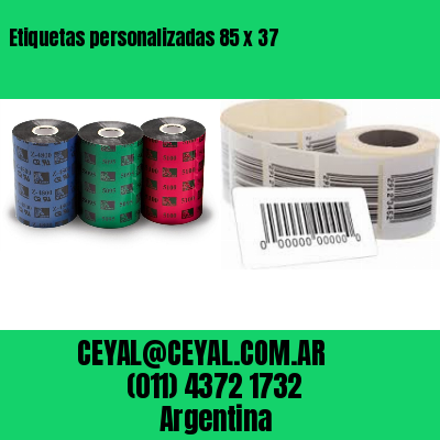 Etiquetas personalizadas 85 x 37
