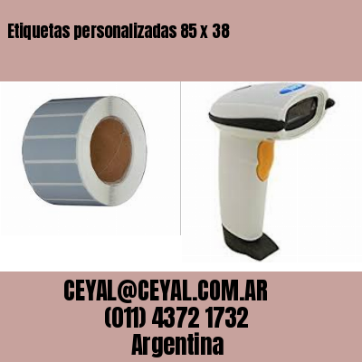 Etiquetas personalizadas 85 x 38