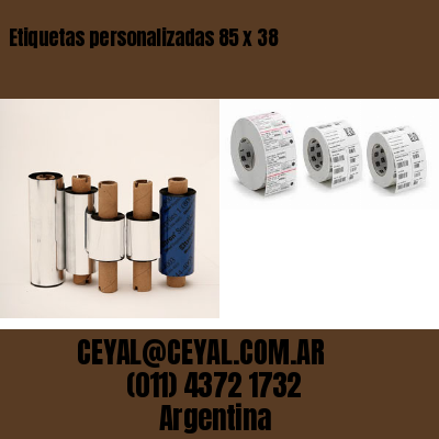 Etiquetas personalizadas 85 x 38