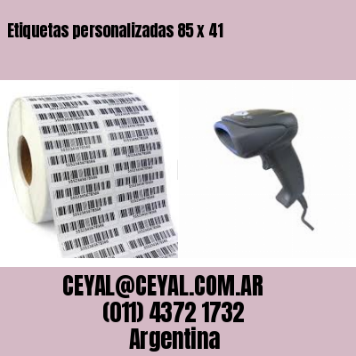 Etiquetas personalizadas 85 x 41