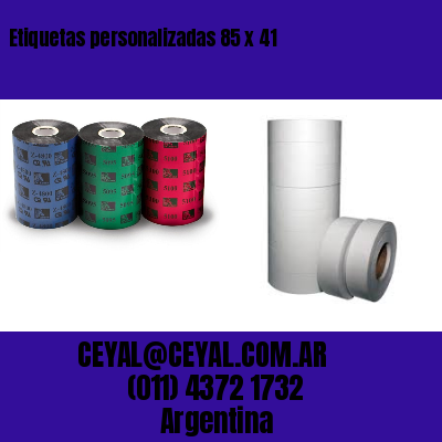 Etiquetas personalizadas 85 x 41