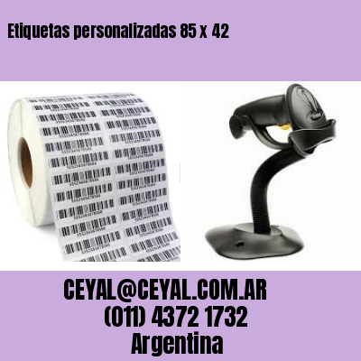 Etiquetas personalizadas 85 x 42