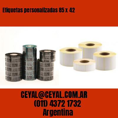 Etiquetas personalizadas 85 x 42