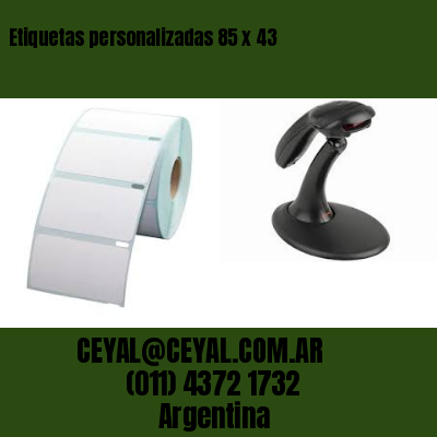 Etiquetas personalizadas 85 x 43